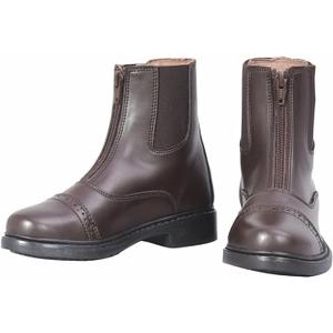 TuffRider Children’s Starter Front Zip Paddock Boots | Durable, Easy to Clean Water-Resistant Horse Riding Boots for Kids Size 3
