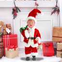 Father Santa Donald Christmas Figurine 45cm (Red)  Funny Holiday Character Ornament  Novelty Christmas Decoration for Home, Party & Garden