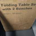 6' Picnic Table Set w/2 Benches 3-Piece 1-Case Camping Table Chair Set, 70" L x 26" W x 29" H