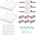 JIUWU 3pcs RF 433Mhz Wireless Remote Control 1 Channel Relay Switch, AC110V AC 90~250V 10A, with 2pcs Included 86 Wall Panel Transmitter No Wiring Required, Remote Control Switch for 3pcs Home Light