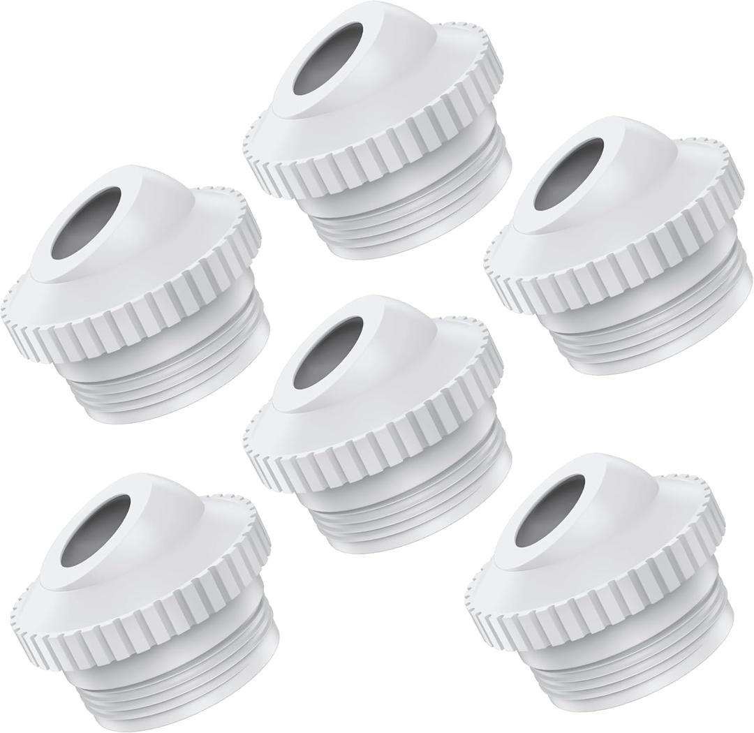 SP1419D Pool Jet Nozzles 3/4'' Directional Flow Adjustable Hydrostream Return Inlet Pool Return Fittings with 1-1/2" MIP Thread Compatible with Most Pool (6 Pack)