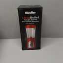 Mueller Smoothie Blender for Smoothies - Personal Blender for Shakes, Frozen Drinks, Baby Food & More, 15oz Travel Cup and Lid, Durable Stainless Steel Blades for Powerful Blending Performance, Red