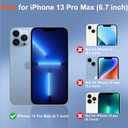 SUPFINE Magnetic for iPhone 13 Pro Max case, [Compatible with MagSafe][Clear Hard Back with Soft TPU Bumper][12FT Military Grade Drop Protection] Shockproof Phone Case,Clear Gray