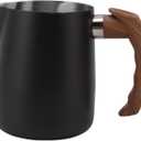 Milk Frothing Pitcher, 34oz Barista Steaming Cup with Measurement Scale, Dripless Spout, Ergonomic Handle for Espresso, Cappuccino, Latte Art, Ideal for Home, Cafe, Office Use