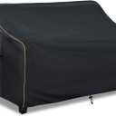 Patio 3-Seater Sofa Cover,Outdoor Couch Cover Fits up to 79W x 38D x 35H Inches,100% Waterproof Heavy Duty Patio Furniture Covers,Black