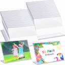 Soaoo 50 Pcs Acrylic Picture Frames Bulk 4 x 6 Inch Plastic Sign Holder Clear Photo Frame Horizontal L Shape Acrylic Slanted Back Plastic Picture Display Stand Flyer Holder for Office Home Desktop