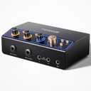 TONOR 2O2 Audio Interface for Recording, USB Audio Mixer for Podcasting, 2 XLR&6.35mm Channel Sound Board with RGB for Gaming & Streaming, Content Creators, Studio Quality, High Fidelity, TX510 Black