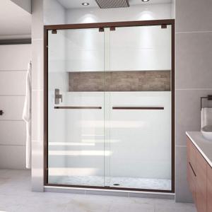 DreamLine Encore 56-60 in. W x 76 in. H Semi-Frameless Bypass Shower Door in Oil Rubbed Bronze, SHDR-1660760-06