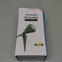 DEWENWILS 120V Spotlight Outdoor, 500LM Waterproof LED Spot Light with 3 Extra Lenses (Red Yellow Green), Landscape Lighting for Holiday, Trees, Flag, 5FT Extension Cord, UL Listed