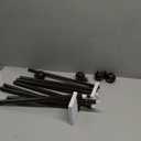 Bronze Curtain Rods 2 Pack, HOTOZON Curtain Rods for window 32 to 58 Inch, New Splicing Window Rod for Windows, 3/4 Inch Single Drapery Rod with Netted Finials