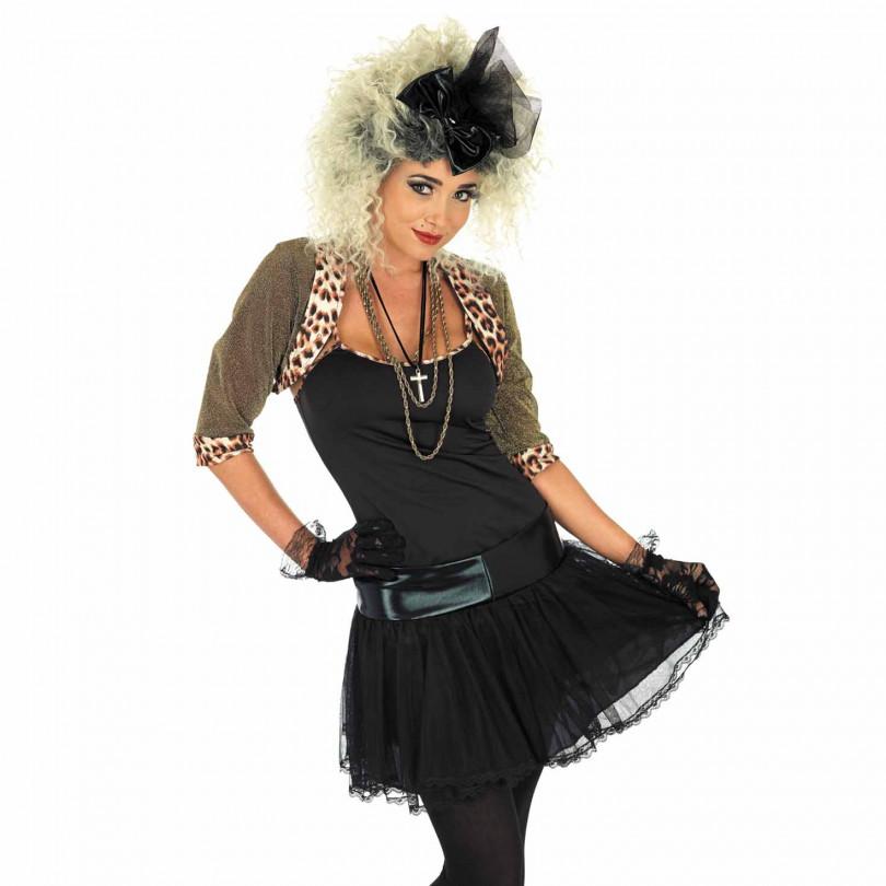 Fun shack 80s Pop Star Costumes for Women, Vintage Pop Star Outfit, 80s Halloween Party Costume for Women, Large 