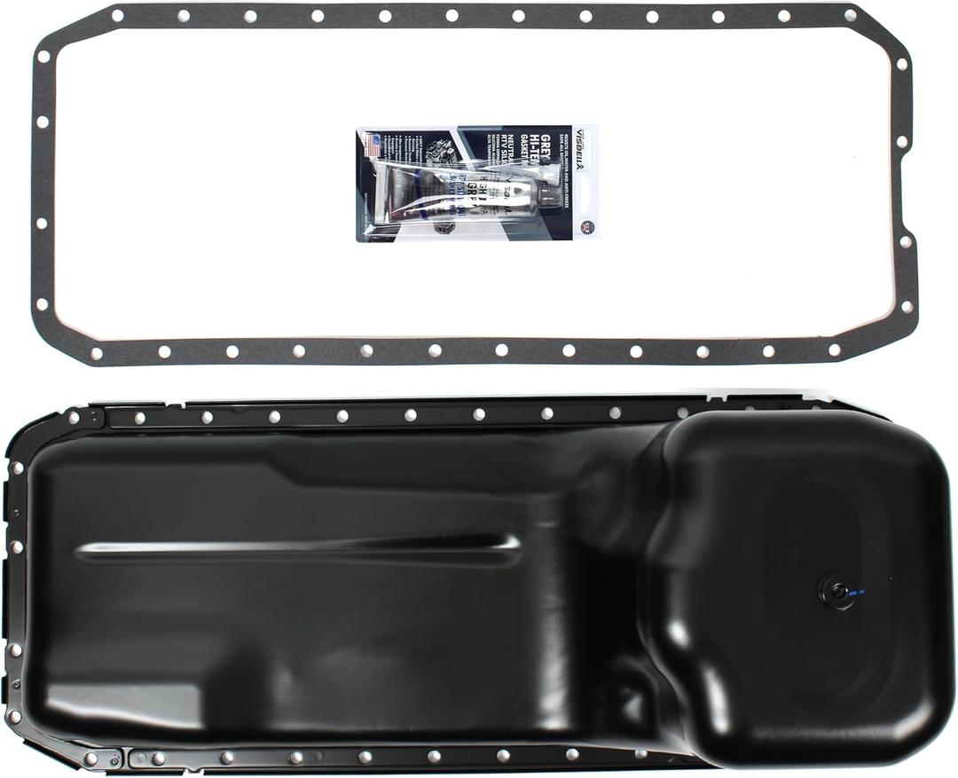 Engine Oil Pan with Gasket & RTV Silicone Compatible with Dodge Ram 2500 3500 4500 5500 5.9L 6.7L Diesel 2003-2012