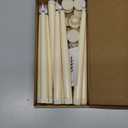 Fireless Window Candle, Cone Battery Powered LED Timed Warm 3D Wick Candle Plastic with Base, 12 Piece Set with 10 Key Remote, Home Wedding Decor (0.78x9.84 inches)