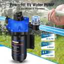 CrestWave Fresh Water Pump 7GPM 70PSI, 110V AC, Upgraded Five Chamber Self-Priming Diaphragm Water Pump with Pressure Switch and Strainer for RV, Home Water System, Irrigating & Industrial Settings