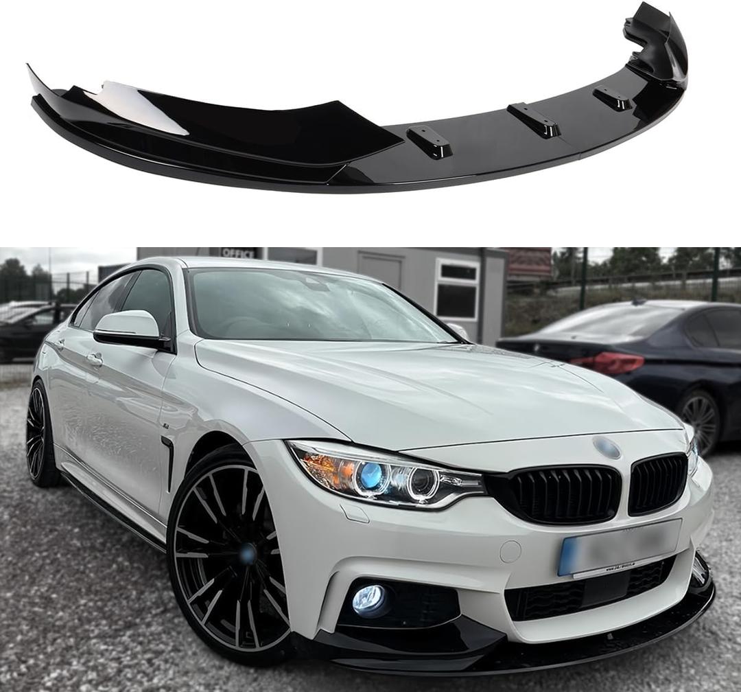 Front Lip Fits 2014-2020 BMW 4 Series F32 F33 F36 M Sport, Gloss Black