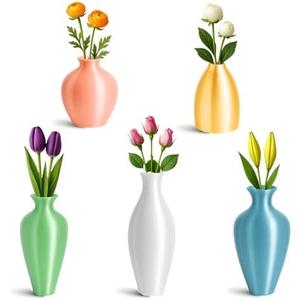 Pack Of 2 Cute Mini Vase Magnets for Fridge – 5 Pcs Tiny Magnetic Bud Vases for Women – Flower Pots for Refrigerator Decor Kitchen Home – Thoughtful for Plant Lovers (Pastel)