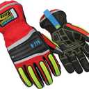 Ansell RINGERS R-279 Thermal Insulated Waterproof Industrial Impact Protection Gloves for Construction, Mining, Size 10, Red & Black (1 Pair)