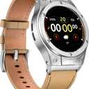 MioHHR Leather Watch Bands with Stainless Steel Case Compatible with Google Pixel Watch 3 2 1,Genuine Leather Replacement Bands for Google Pixel Watch 41mm 45mm Women Men