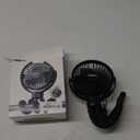 FRIZCOL Portable Stroller Fan, Use As Power Bank, 65H 12000mAh Battery Operated Fan Flexible Tripod Baby Car Seat Fans with Timming, Personal Mini Handheld/Desk/Small Clip On Fans For Stroller (Black)