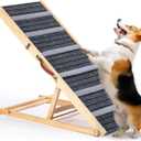 Dog Ramp for Large, Small & Old Dogs, 41.7" Long Upgrade Folding Pet Ramp for Car, Bed, Sofa, Couch, Portable Folding Dog Stairs Adjustable Heights 13" to 25" - Hold Up to 250lb