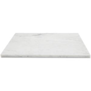 Diflart Natural Marble Pastry Board for Kitchen, 16x20 Inch, White, Stone Cutting Board Large for Dough Chocolate, Carrara Bianco, Marble Slab Christmas Thanksgiving Gift (White with Grey Veins)