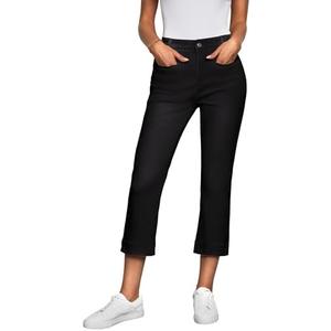 luvamia Capri Jeans for Women High Waisted Slim Straight Stretchy Denim Capris Pants Welt Pockets Casual Cropped Jeans M
