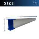 F&L Aluminum I-Beam – 6061 Alloy, 36" Structural Support Rail for A/C Stand Legs, Engineered for Building Code approvals. (Miami-dade and Florida Building Code Approved)