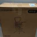 Drafting Chair Tall Office Chair for Standing Desk - Ergonomic Computer Work Stool with Lumbar Support, Flip-up Arms & Foot Ring. for Studio Artist Engineer Gaming Bar Study (Light Blue)