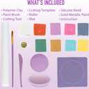 JOiFULi Make Your Own Clay Jewelry Bowls Arts and Crafts Kit for Girls Kids Ages 8 9 10 11 12 Years Old