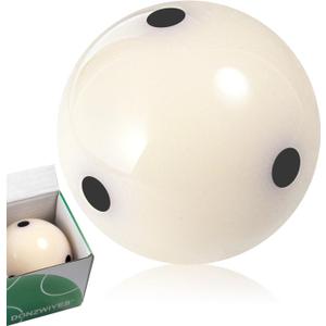 Pro-Cup Pool Cue Ball 2 1/4" 6 Black Dots AAA-Grade Regulation Size Pool Billiard Training Cue Ball(1 Pack)
