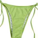 SOLY HUX Bikini Sets for Women Triangle Halter Bathing Suits High Cut Swimsuits Beach Wear (Green, L)