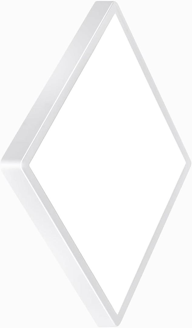 20 Inch Square LED Flush Mount Ceiling Light, 50W, 5000LM 3000K/4000K/6000K CCT Selectable, Large Square LED Flat Panel Ceiling Light Fixture for Bedroom,Kitchen,Living Room (White 1PK)