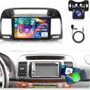 Android Car Stereo for Toyota Camry 2000 2001 2002 2003 2004 2005 2006 Wireless Carplay Android Auto, Rimoody 9'' Touchscreen Car Radio with Mirror Link, Bluetooth/WiFi/GPS/FM/HiFi/SWC+Backup Camera
