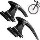 ENLEE 2pcs Road Bike Fender Set - Lightweight Adjustable Height Gravel Bike Fenders, Waterproof Easy Installation Bike Mud Guard, Compatible with 700c Tire: 32-50mm