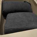 Lumbar Support Pillow for Recliner Chair with Headrest, Dual-Layer Large Back Pillow for Deep Couch & Sofa, Memory Foam Lower Back Support Cushion Set for Sciatica Relief Dark Grey