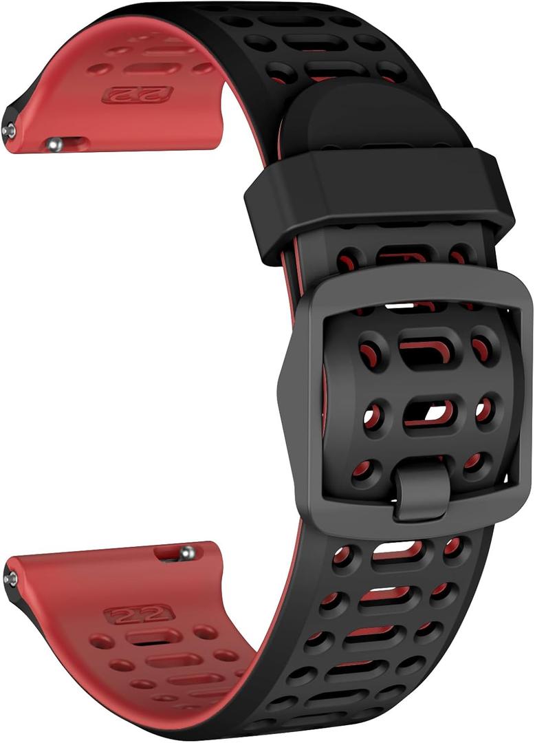 Compatible with Coros Pace 3/Apex 2 Pro/Apex Pro/Apex 46mm Watch Bands, 22mm Quick Release Watch Band Sport Silicone Watch Strap Breathable Wristband for Women Men