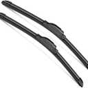 OEM Quality 24" + 16" Premium All-Seasons Auto Windshield Wiper Blades J-Hook(Set of 2)