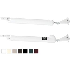 Touch 'n Hold Smooth - Dual Door Closer System - Heavy Duty - for (Medium and Heavy Weight) Storm, Screen, & Security Doors - New Doors or Replacement for Previous Units (White)
