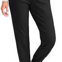 G Gradual Women's Fleece Lined Joggers High Waisted Water Resistant Thermal Hiking Pants Cold Weather Sweatpants with Pockets L