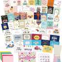 60 Unique Birthday Cards - Assorted Happy Birthday Cards, 5 x 7 inches, With Messages, Envelopes & Stickers in Bulk Boxed Set
