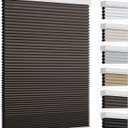 Changshade Cordless Cellular Shades, Blackout Room Darkening Black Out Honeycomb Blinds for Indoor Windows Bedroom, Pull Down Pleated Accordion Blind Easy Install, Shade Size 52" Wx72 H, Taupe