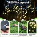 Solar Garden Lights Garden Decor, Solar Flowers Outdoor Decorative, 2 Pack 40LED Fairy Solar Lights Outdoor Waterproof Outside Yard, Patio, Pathway Decorations, Gardening Gifts for Women Mom