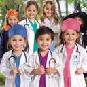 RioRand Doctor Costume for Kids With Stethoscope Lab Coat Career Day Costume Halloween Dress Up For Boys Girls (S-110/3-4Y)