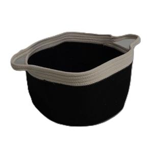 Felt Basket Black and White