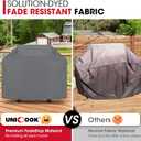 Unicook 50 Inch Grill Cover for 48 Inch Outdoor Grill, Heavy Duty Waterproof BBQ Cover Compatible with Weber Spirit 200 Series, Fade Resiatnt Gas Barbecue Protector, All Weather Protection, Grey