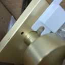 Mega Handles Laura Gold Privacy Door Knob - 1 Pack Reversible Interior Gold Door Knob, Heavy Duty Bed and Bath Door Knobs with Privacy Lock, Fits All Standard Door Sizes - Satin Brass