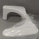 Squatty Potty Simple Curve Bathroom Toilet Stool 7" White