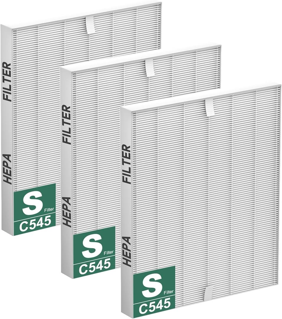 Improvedhand C545 Replacement Filter S Compatible with Winix C545 Air Purifier, Main Filters, Replaces Filter S 1712-0096-00 3PACK