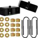 Rear Leveling Lift Kit for 2002-2008 Dodge Ram 1500, 2003-2010 Ram 2500/3500 - 2" Heavy Duty Rear Lift, 9-16th Pin Blocks, Extended U-Bolts