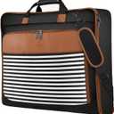 MATEIN Suit Carry On Garment Bag for Travel, Suit Bag with Detachable Adjustable Shoulder Strap, Waterproof Foldable Garment Luggage for Men Women, Large Compartment for Carrying Clothes, Black Stripe